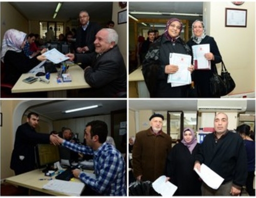 Her gün yüzlerce kişide tapu sevinci