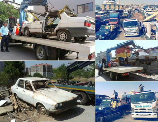 Belediye hurdalığı araçlarla doldu