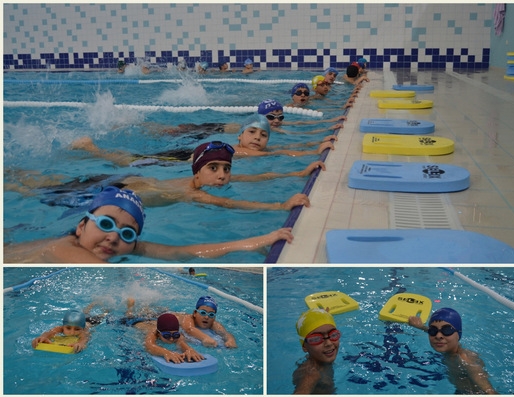 Kış mevsiminde yüzme keyfi