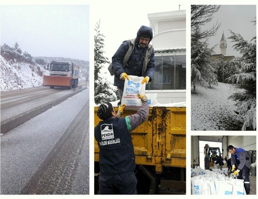 Kar için yoğun önlem
