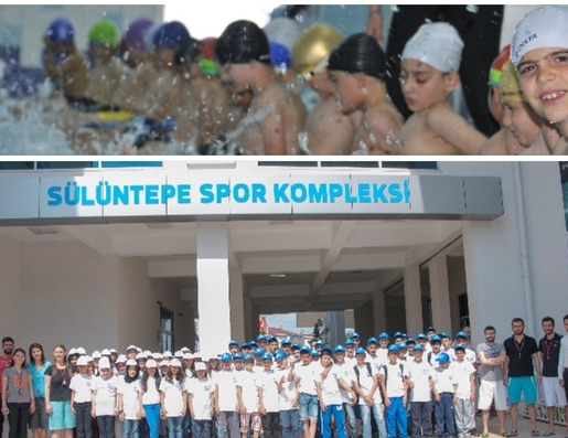 Bir ayda 450 çocuk yüzme öğrendi