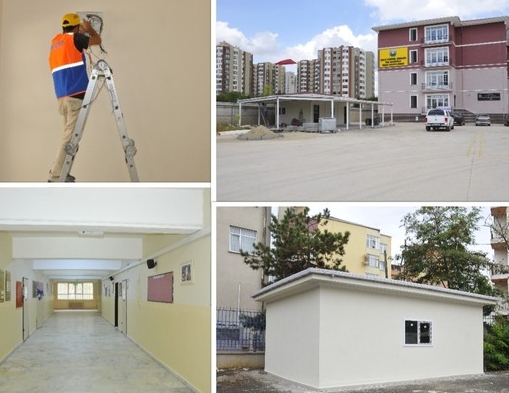 Belediyeden okullara tadilat desteği