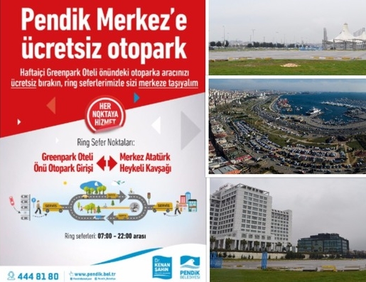 Pendik merkezde ücretsiz otopark