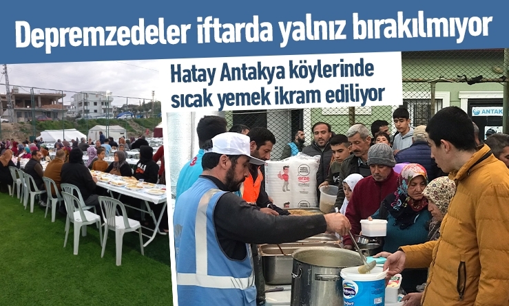 Pendik Belediyesi, deprem bölgesinde iftar sofraları kurdu