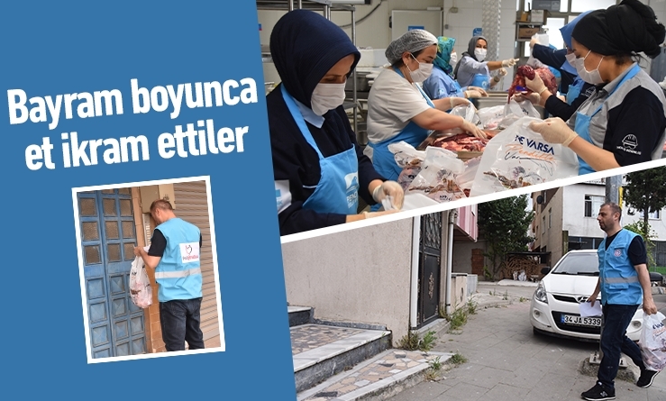 İhtiyaç sahiplerine et ikram edildi