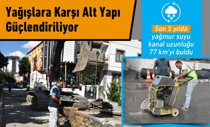 Yağışlara Karşı Alt Yapı Güçlendiriliyor