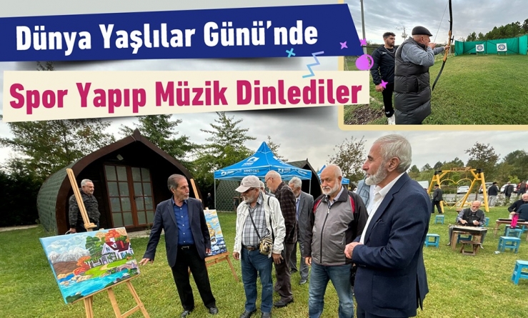 Dünya Yaşlılar Günü’nde Spor Yapıp Müzik Dinlediler