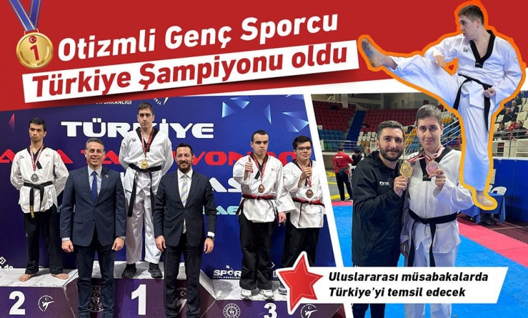 Pendik’te azim ve çalışmanın zaferi: Otizmli sporcu Türkiye şampiyonu oldu