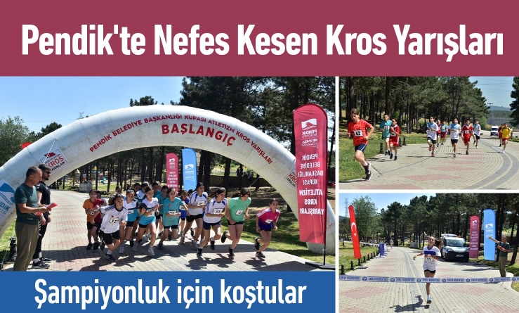 Pendik'te Nefes Kesen Kros Yarışları
