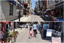 Sahile inen iki sokağın yüzü değişti